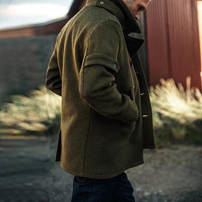 Zweireihiger Mantel mit Revers für Herren