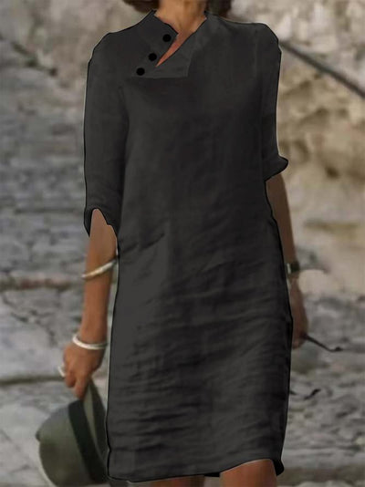 Elegantes V-Ausschnitt-Kleid – Clara