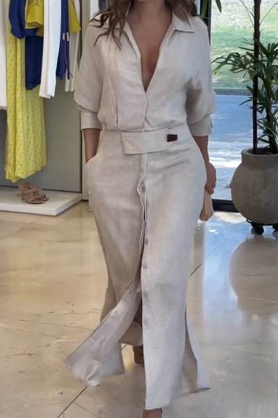 Soléa - Maxikleid aus Leinen