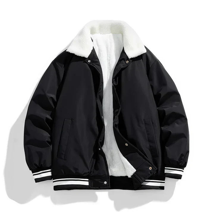 Kiril | Robuste warme Winterjacke für Herren mit Sherpa-Kragen