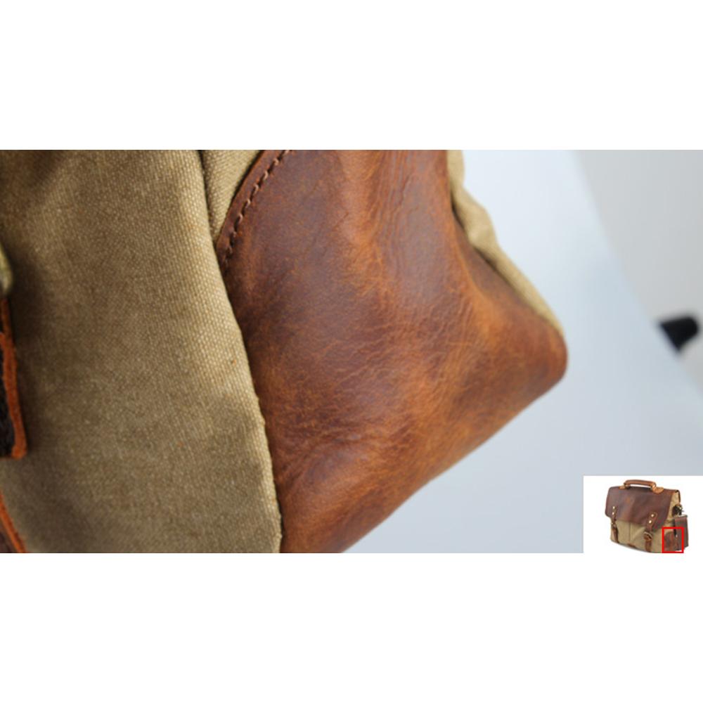 Milwaukee™ Laptop-Umhängetasche - Vintage Canvas mit Wasserabweisendem Rindleder, 10L Volumen