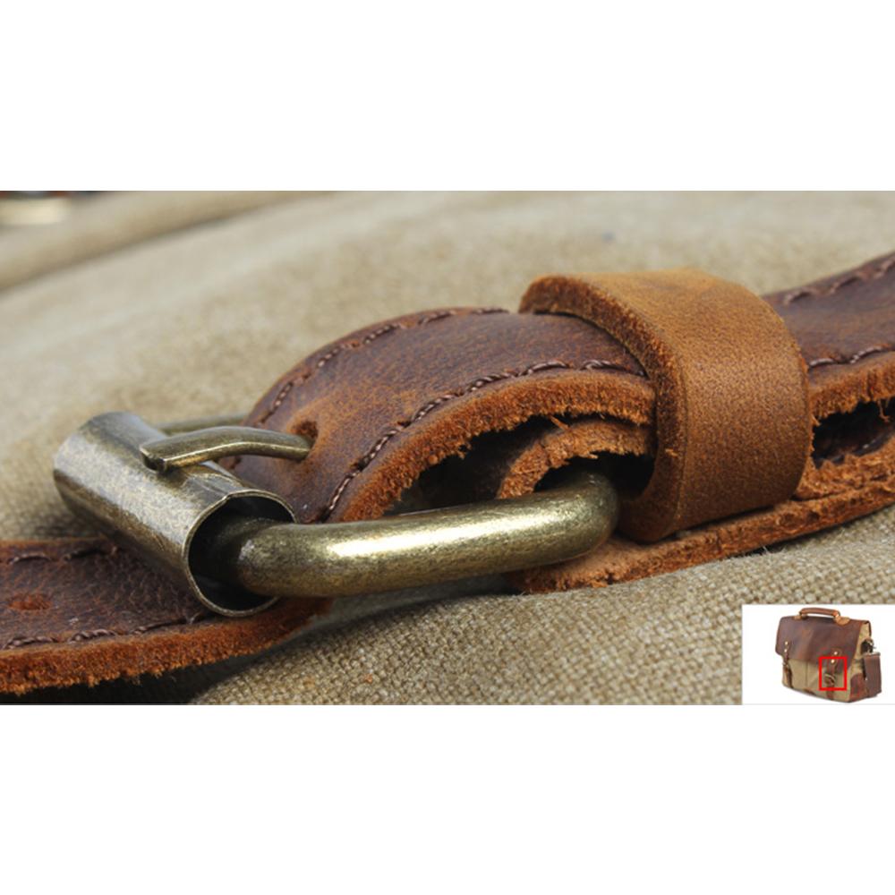 Milwaukee™ Laptop-Umhängetasche - Vintage Canvas mit Wasserabweisendem Rindleder, 10L Volumen