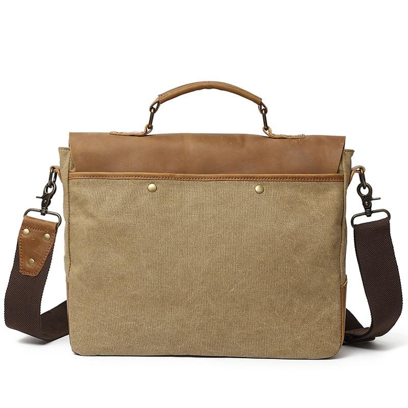 Milwaukee™ Laptop-Umhängetasche - Vintage Canvas mit Wasserabweisendem Rindleder, 10L Volumen