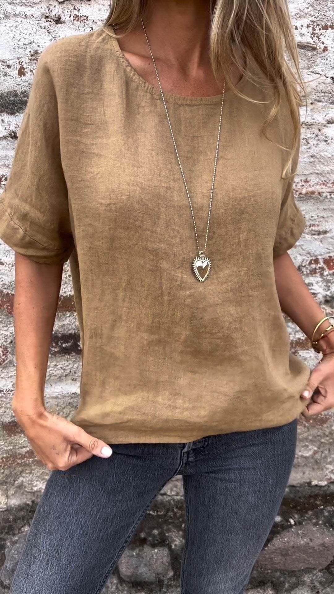 Stilvolle Bluse mit Rundhalsausschnitt – Sophie