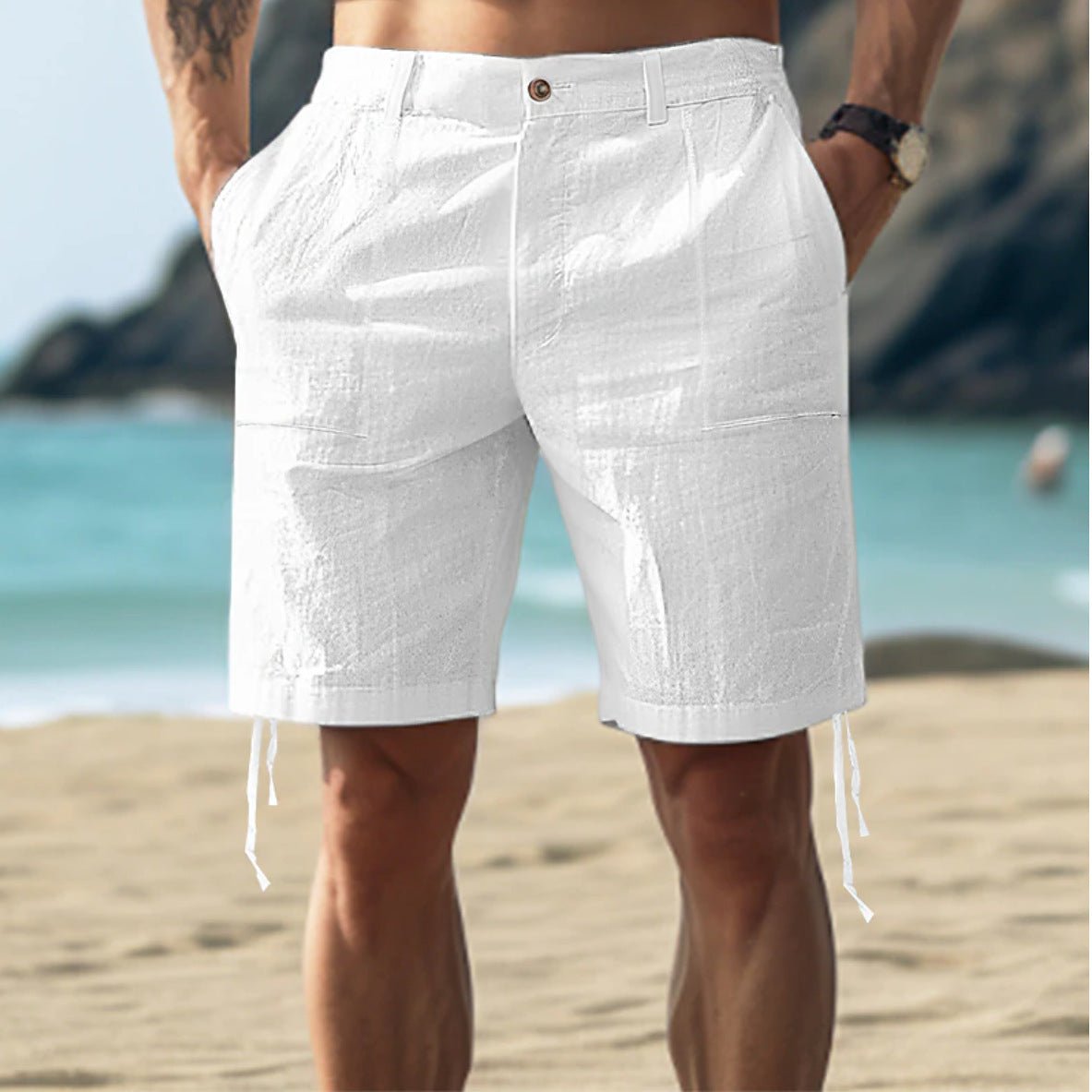 Leichte Leinen-Shorts für den Sommer –  Abundio