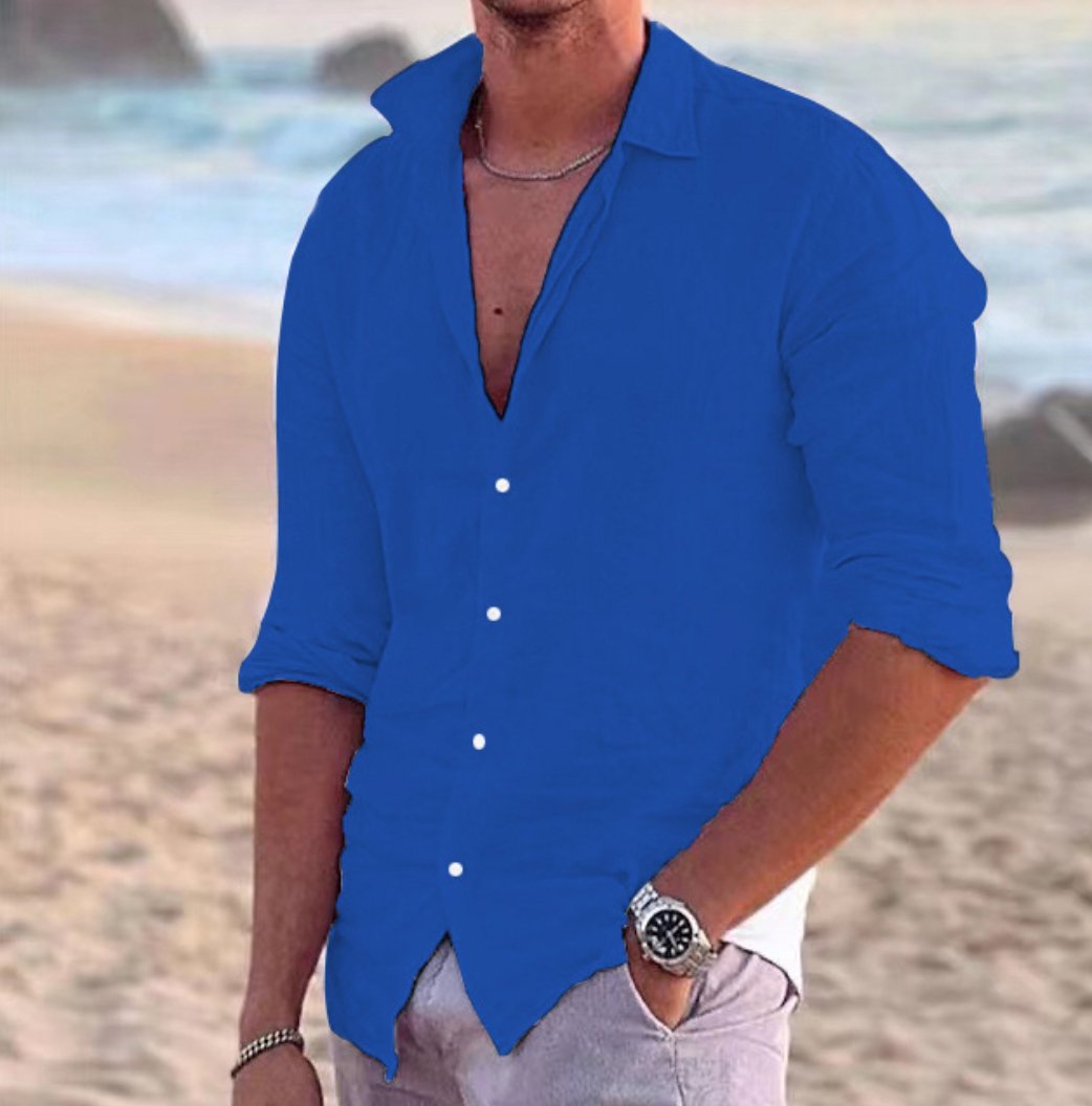 Leichtes Leinenhemd für den Sommer für Herren – Cesario