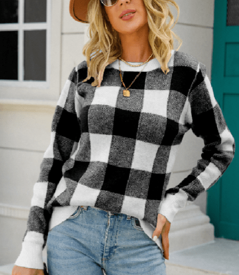 Pascale | Zeitlos Karierter Damenpullover