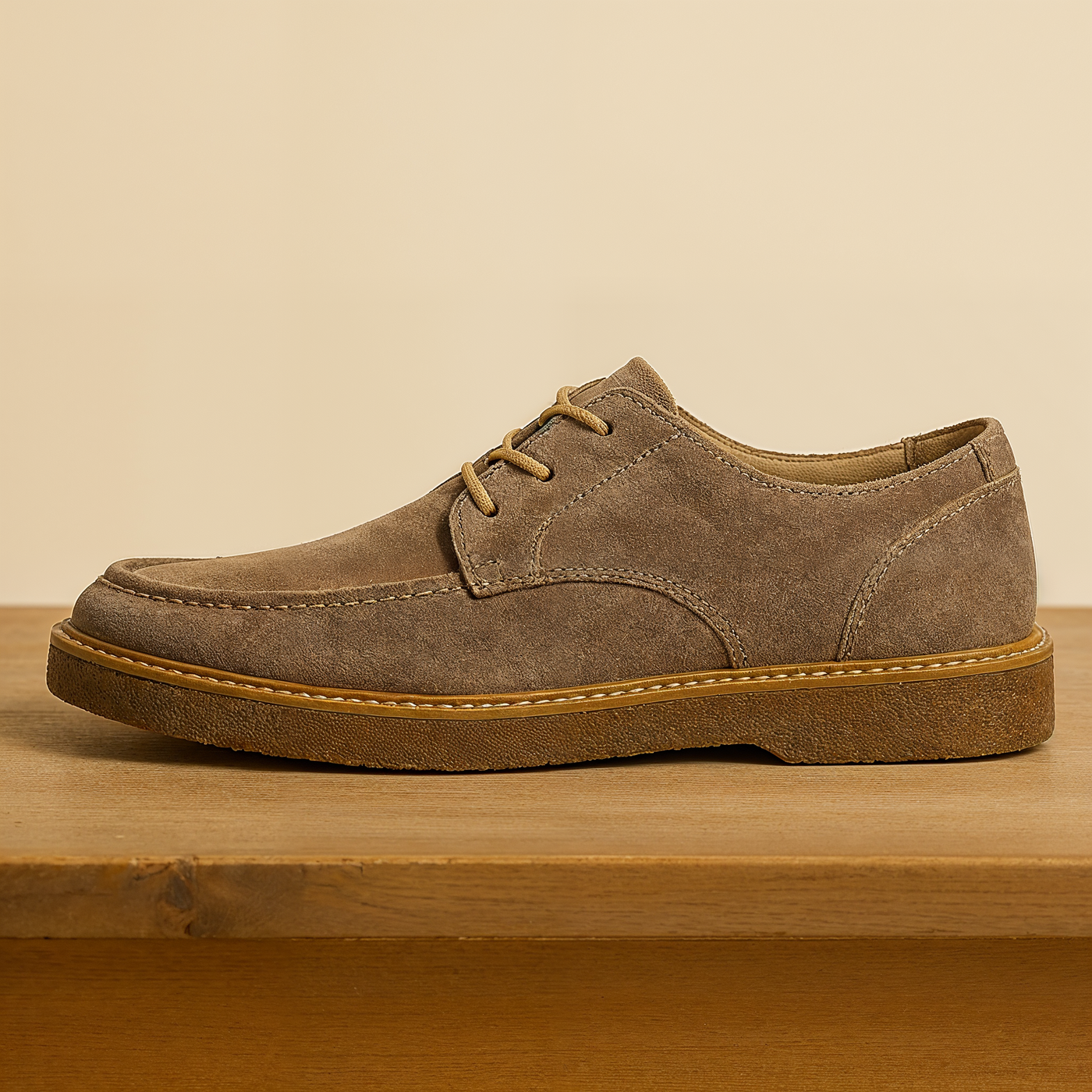 Harper™ Mokassin-Sneaker Aus Wildleder Mit Gummisohle - Smart Casual Stil In Taupe