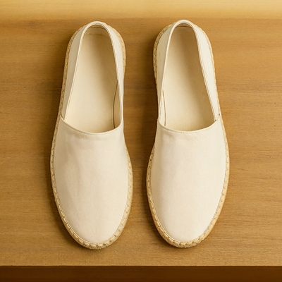 Marino™ Leinen-Espadrilles – Atmungsaktive Slipper Mit Elastischen V-Einsätzen und Gepolsterter Innensohle