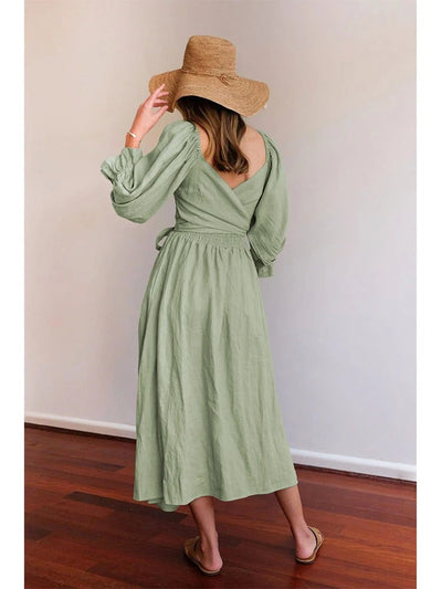 Oriana™ | FRANZÖSISCHES KLEID MIT RÜSCHENÄRMELN