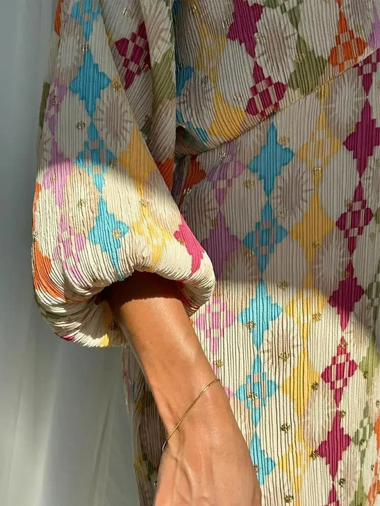 Damen Kleid-Set – Leichte Viskose – Fließender Eleganter Sommerstil