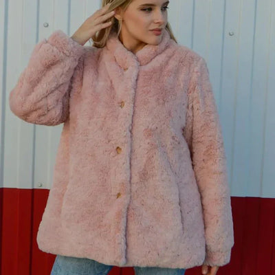 Dominika | Luxuriöser weicher Teddy Damenmantel