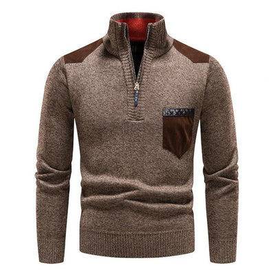 Pullover Herren Mit Reißverschluss | Zipper Design Mit Brusttasche