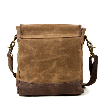 Matera™ – Vintage Canvas Umhängetasche aus Gewachster Baumwolle und Leder, Unisex, 4,5L