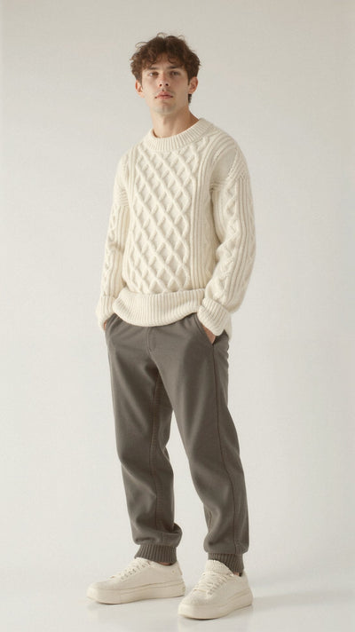 Abdal Kabelstrickpullover
