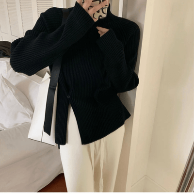 Aella Gerippter Rollkragenpullover