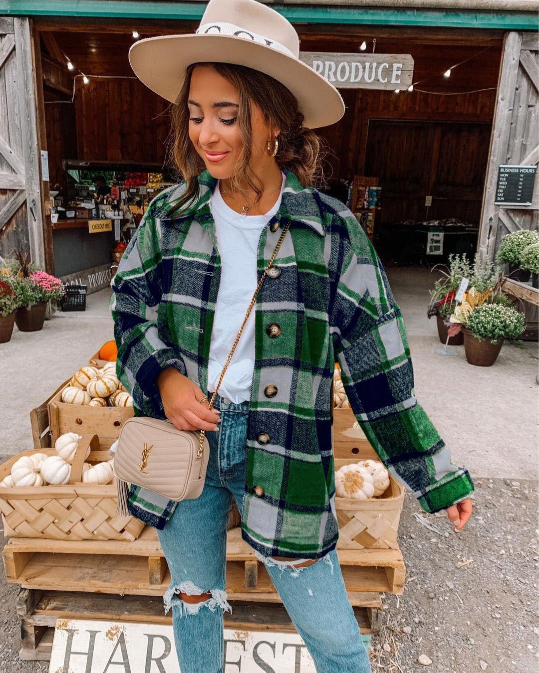 Dahlia Langarmhemd mit Karomuster