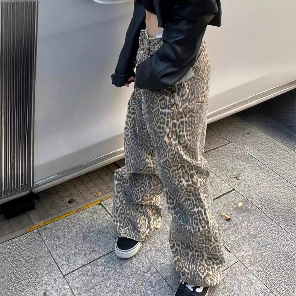 Ellinor Jeans mit Leopardenmuster