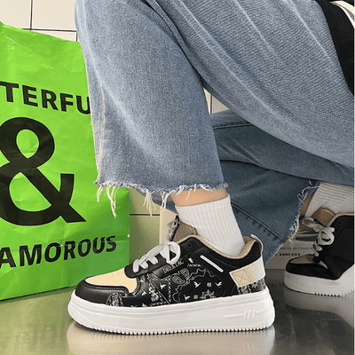 Heidi Bedruckte Plateau-Sneakers