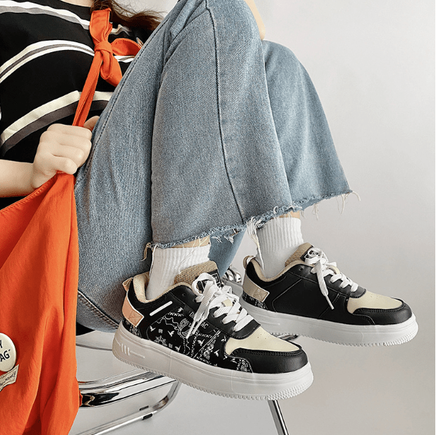 Heidi Bedruckte Plateau-Sneakers