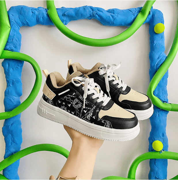 Heidi Bedruckte Plateau-Sneakers