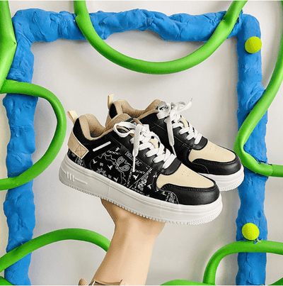 Heidi Bedruckte Plateau-Sneakers