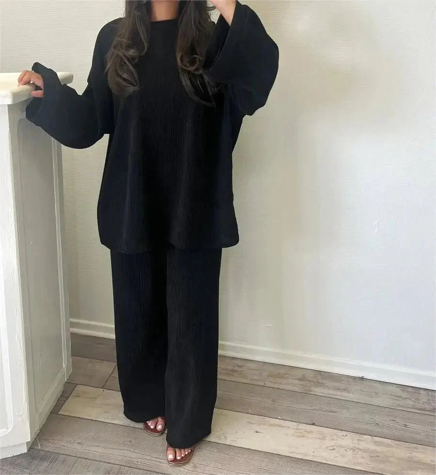 Ingrid Geripptes Loungewear-Set