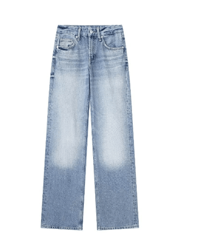 Jacklyn Hochtaillierte Straight Denim Jeans