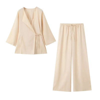 Jezebel Wickel-Bluse und Hose Set