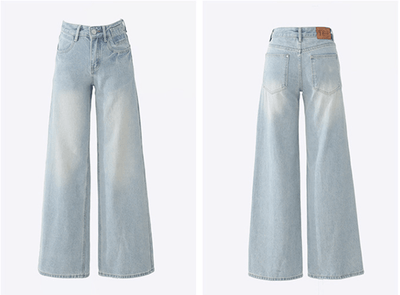 Jobelle Hochtaillierte Baggy Jeans