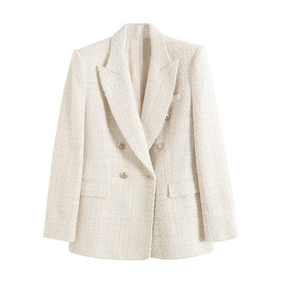 Krizzy Zweireihiger Tweed-Blazer