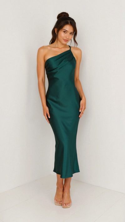 Louise One-Shoulder Midikleid