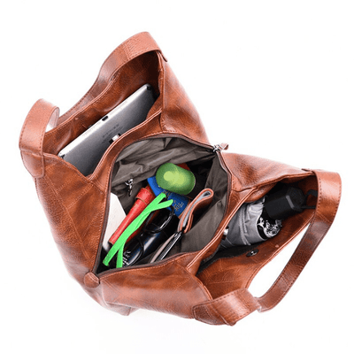 Naoko Geräumige Leder-Umhängetasche