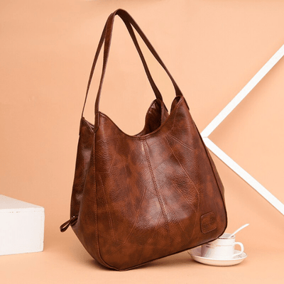 Naoko Geräumige Leder-Umhängetasche