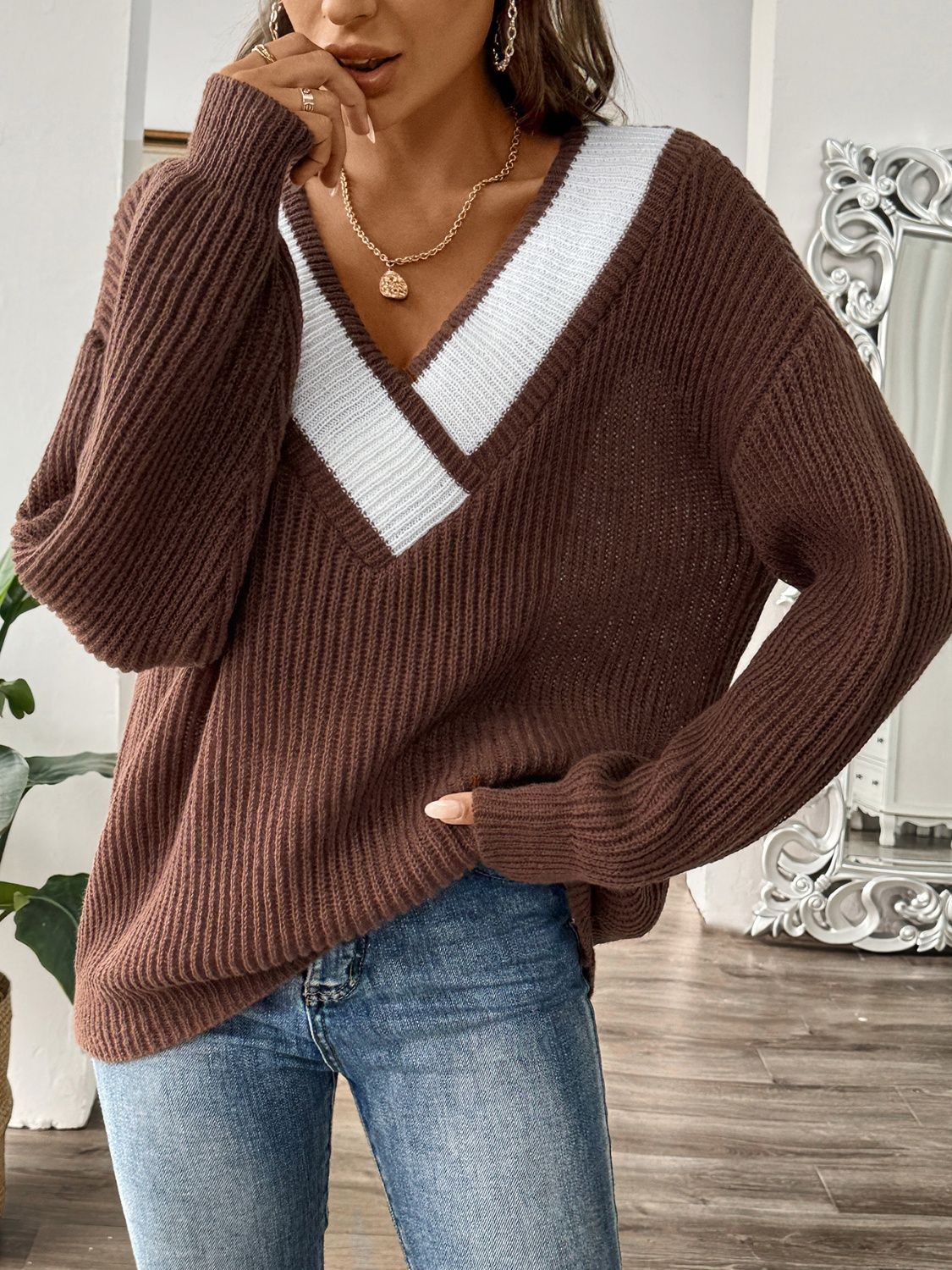 Raquel Strickpullover mit überschnittenen Schultern
