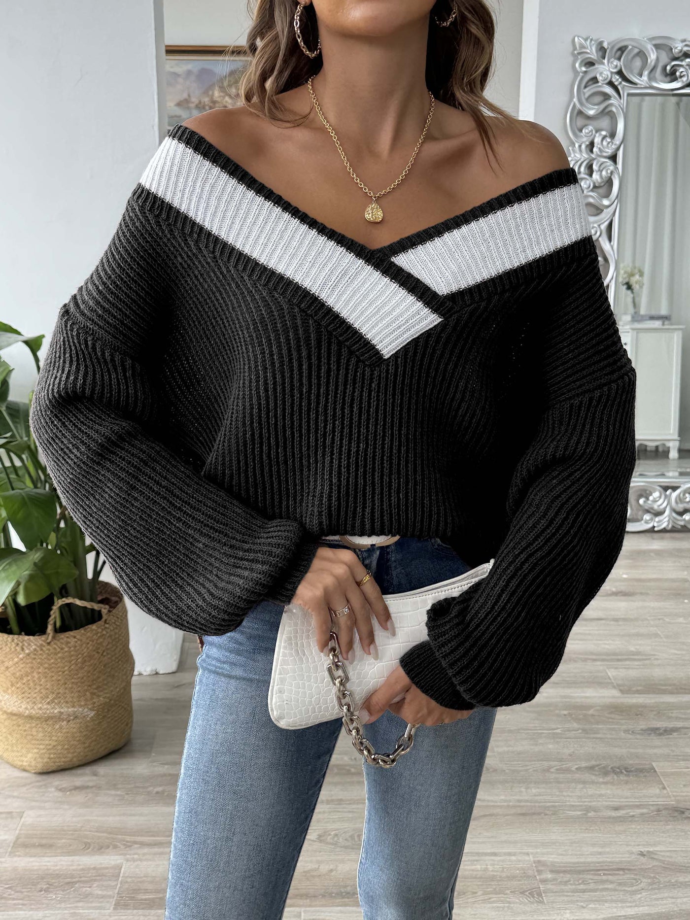 Raquel Strickpullover mit überschnittenen Schultern