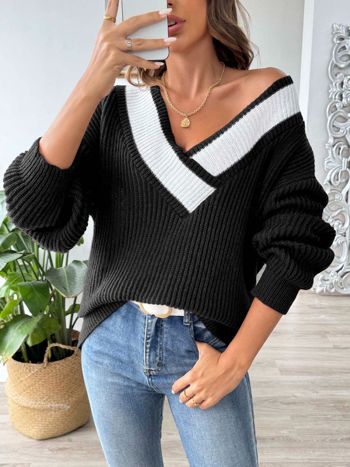 Raquel Strickpullover mit überschnittenen Schultern