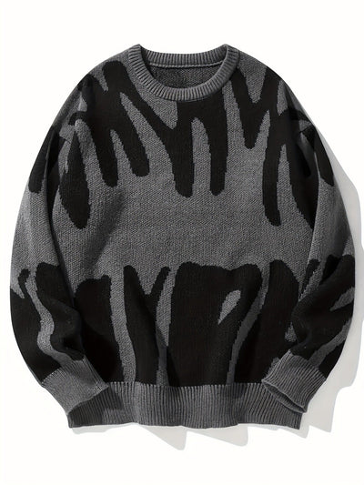 Verner Grafik-Strickpullover