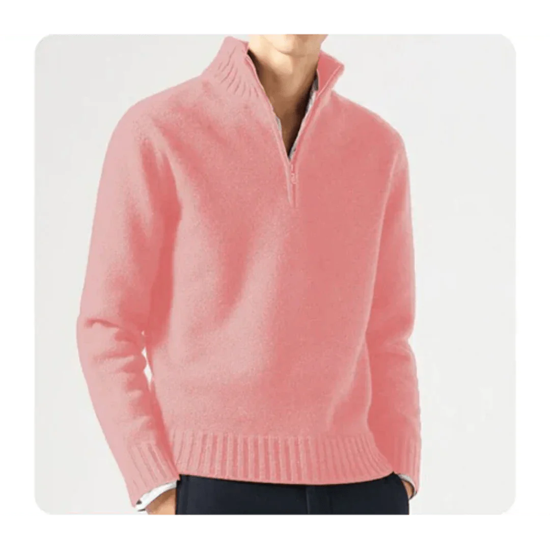 Wade Rollkragenpullover mit Halbem Reißverschluss