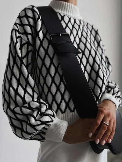 Elsa | Karierter Pullover für gemütliche Winterabende