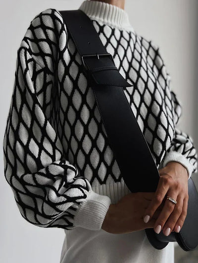 Elsa | Karierter Pullover für gemütliche Winterabende