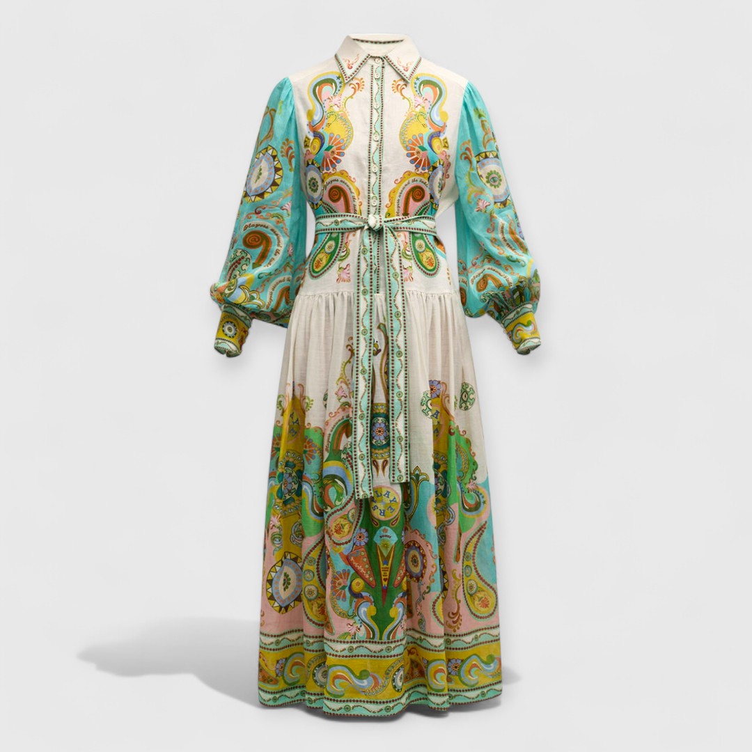 Rhea | Midikleid mit Ballonärmeln