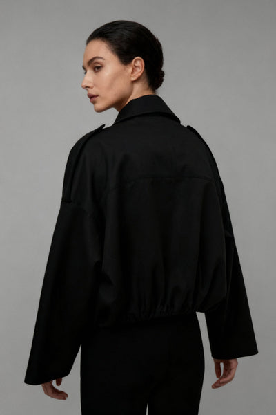 NOIR | SUEDE BOMBERJACKE