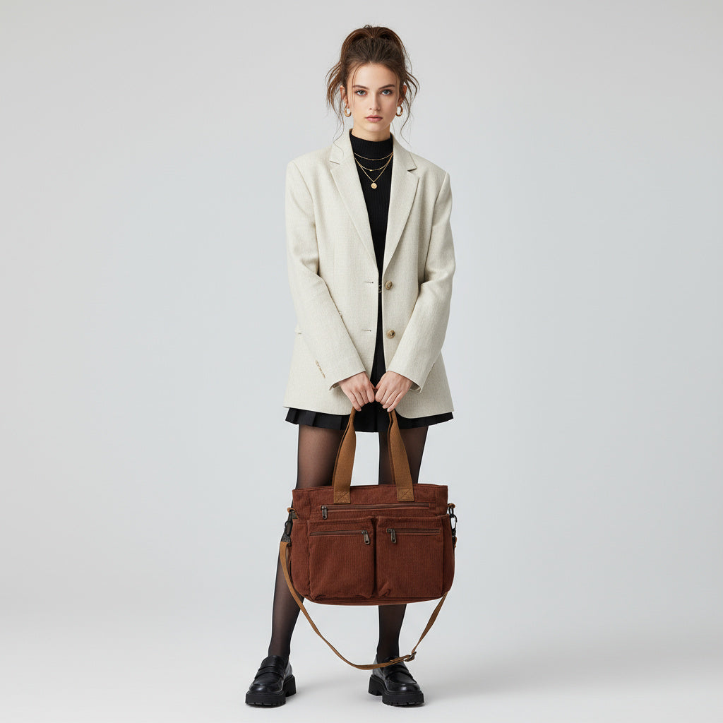 OLIVA Tote | Vielseitige und Stilvolle Tasche aus Hochwertigem Cord