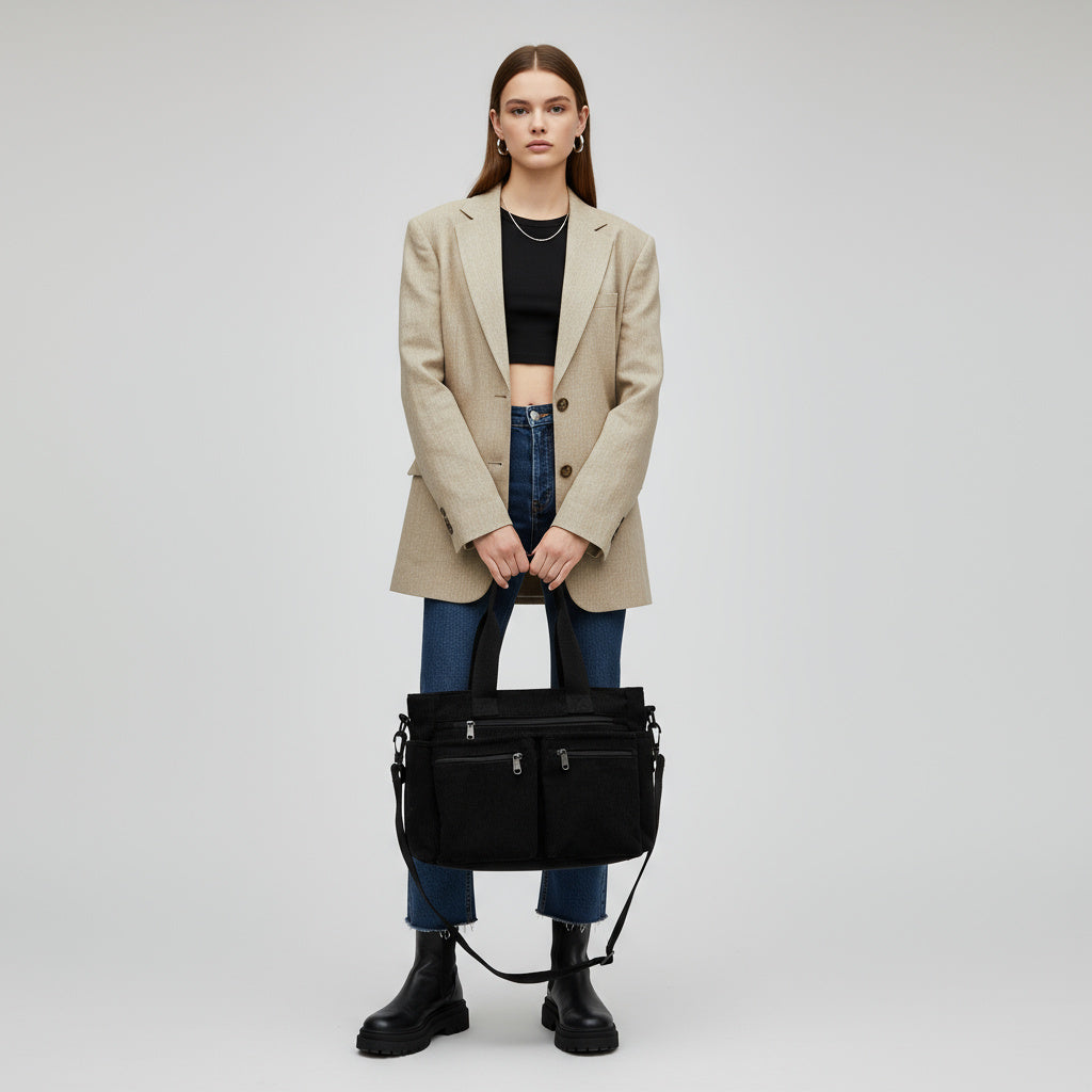 OLIVA Tote | Vielseitige und Stilvolle Tasche aus Hochwertigem Cord