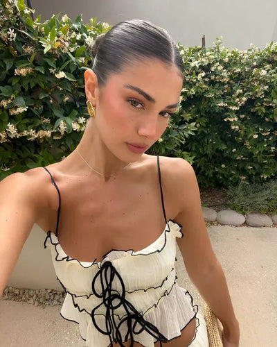 Sofia | Boho Zweiteiliges Set mit Rüschen & Maxi-Rock