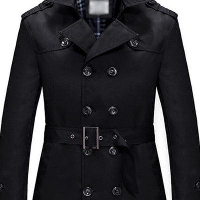 Schlanker, doppelt geknöpfter Trenchcoat für Herren