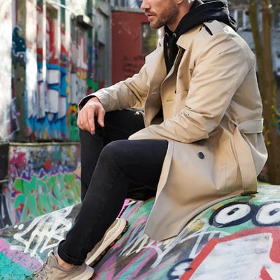 Zweireihiger Trenchcoat für Herren