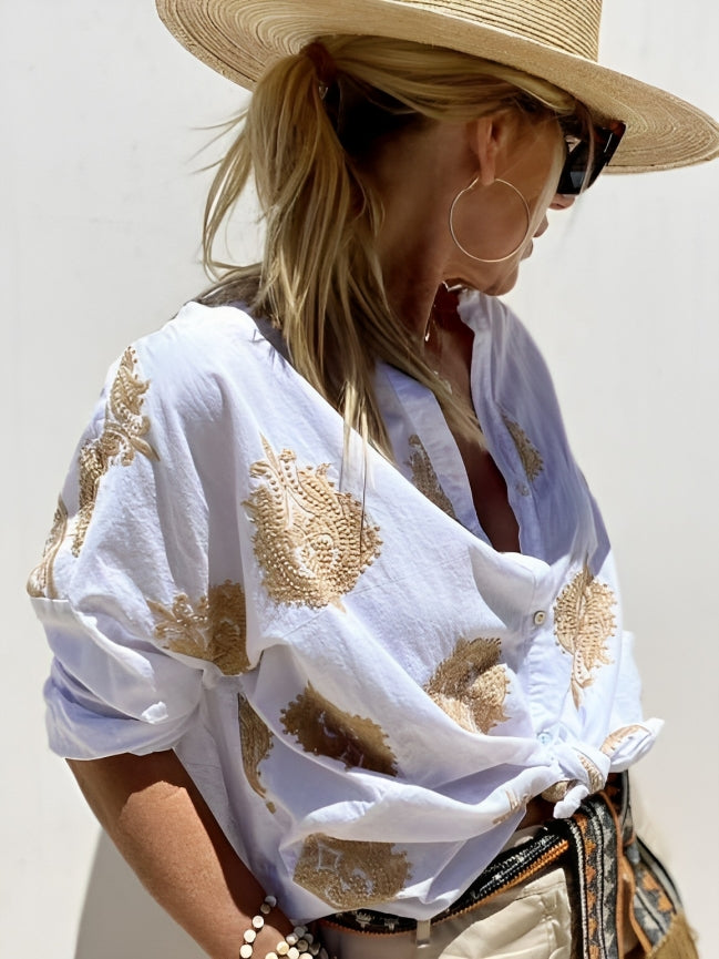 Elina – Schicke Bluse im Ibiza-Stil