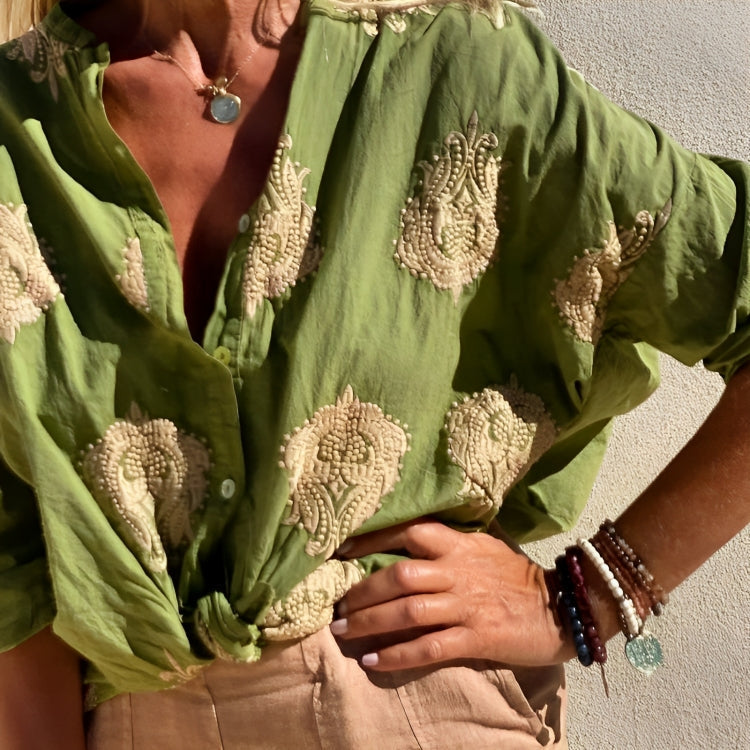 Elina – Schicke Bluse im Ibiza-Stil